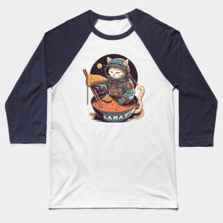 Astronaut Cat Ramen Baseball T-Shirt